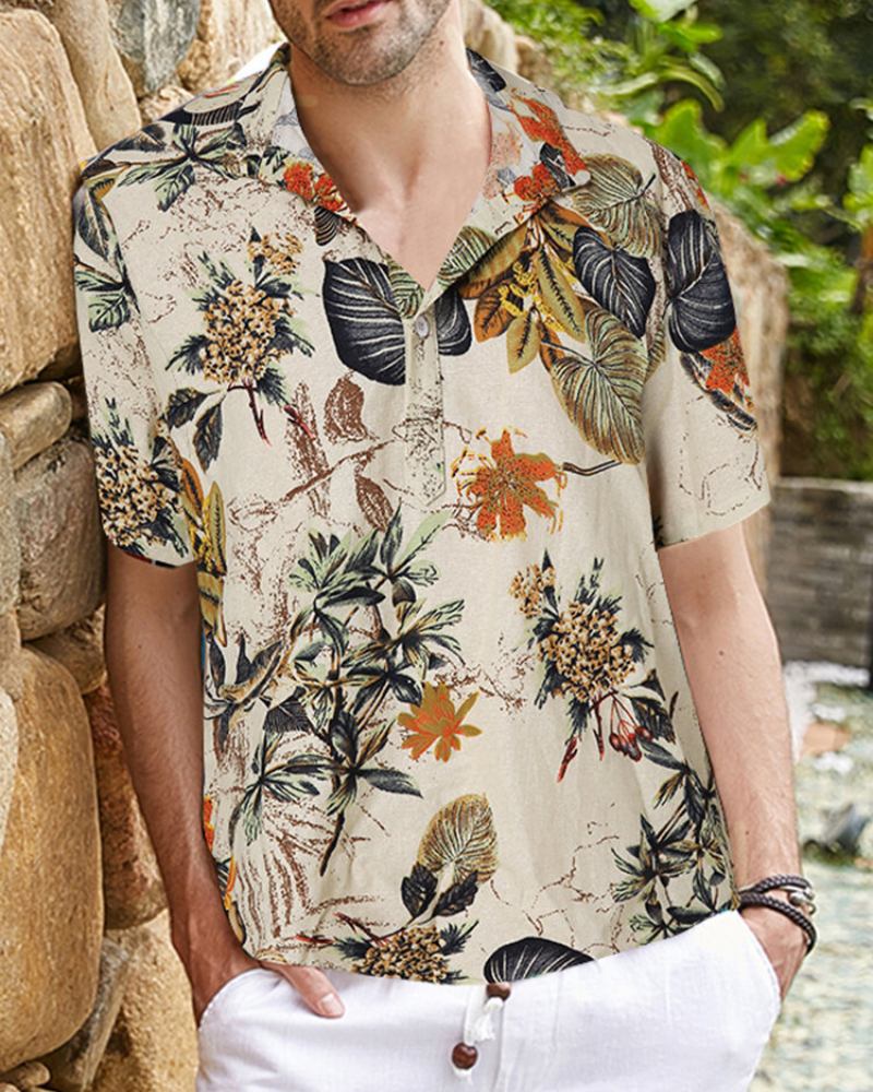 Botanical print shirt on sale