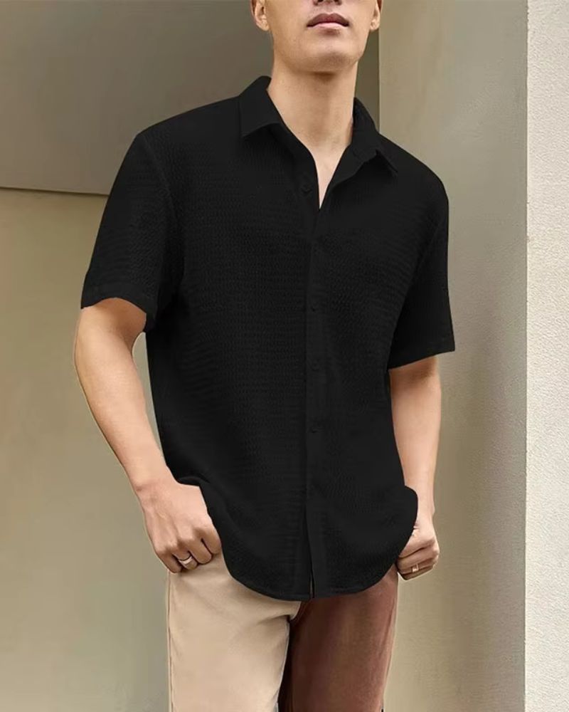 Eclipse Black Luxe Textured Shirt