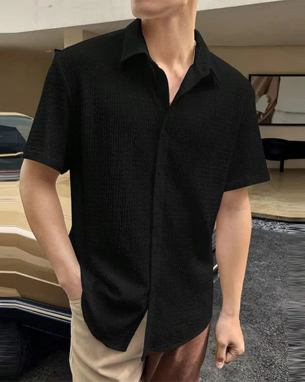 Eclipse Black Luxe Textured Shirt